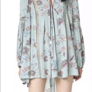 Free People Floral Tunic LARGE